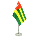 Satin Tischflagge Togo 15 x 22 cm