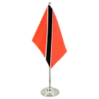Satin Tischflagge Trinidad und Tobago 15 x 22 cm