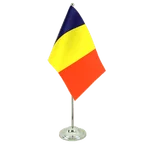 Satin Tischflagge Tschad 15 x 22 cm