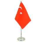 Türkei Satin Tischflagge 15 x 22 cm