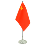 UDSSR Sowjetunion Satin Tischflagge 15 x 22 cm