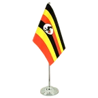 Satin Tischflagge Uganda 15 x 22 cm