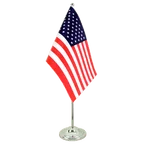 Satin Tischflagge USA 15 x 22 cm