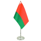 Satin Tischflagge Weißrussland 15 x 22 cm