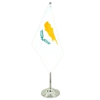 Satin Tischflagge Zypern 15 x 22 cm
