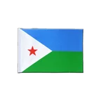 Drapeau en satin Djibouti 15 x 22 cm