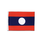 Laos Drapeau en satin 15 x 22 cm
