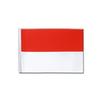 Monaco Satin Flagge 15 x 22 cm