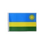 Drapeau en satin Rwanda 15 x 22 cm