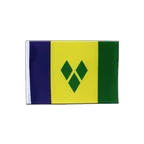 Drapeau en satin Saint Vincent et les Grenadines 15 x 22 cm