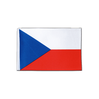Drapeau en satin République tchèque - 15 x 22 cm