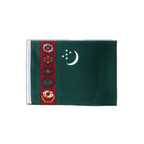 Turkmenistan Satin Flagge 15 x 22 cm