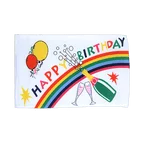 Petit drapeau Happy Birthday 30 x 45 cm