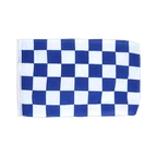Kariert Blau-Weiß Flagge 30 x 45 cm
