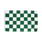 Damier Vert-Blanc Petit drapeau 30 x 45 cm