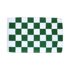 Checkered Green-White 12x18 in Flag