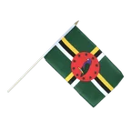 Dominica Stockflagge 30 x 45 cm