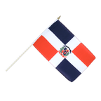 République dominicaine Drapeau sur hampe 30 x 45 cm