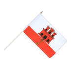Gibraltar Stockflagge 30 x 45 cm