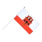 Gibraltar Stockflagge 30 x 45 cm