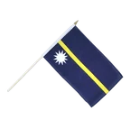 Nauru Hand Waving Flag 12x18"