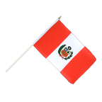 Peru Hand Waving Flag 12x18"