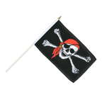 Pirate avec foulard Drapeau sur hampe 30 x 45 cm
