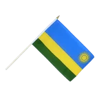 Rwanda Hand Waving Flag 12x18"