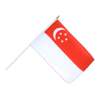 Drapeau Singapour sur hampe - 30 x 45 cm