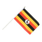 Uganda Hand Waving Flag 12x18"