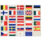 Europa Flaggen-Set 30 x 45 cm