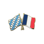 Bavière + France Pin's drapeaux croisés
