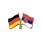 Deutschland + Serbien mit Wappen Freundschaftspin