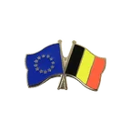 UE + Belgique Pin's drapeaux croisés