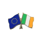 EU + Ireland Crossed Flag Pin