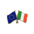 UE + Italie Pin's drapeaux croisés
