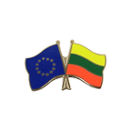 UE + Lituanie Pin's drapeaux croisés