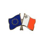 UE + Malte Pin's drapeaux croisés