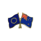 UE + Nouvelle Zélande Pin's drapeaux croisés