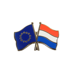 UE + Pays-Bas Pin's drapeaux croisés