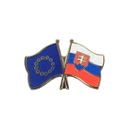 UE + Slovaquie Pin's drapeaux croisés