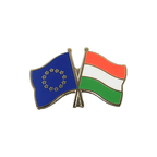 UE + Hongrie Pin's drapeaux croisés