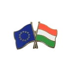 UE + Hongrie Pin's drapeaux croisés
