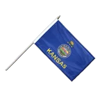 Kansas Hand Waving Flag 12x18"