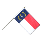 North Carolina Hand Waving Flag 12x18"