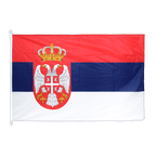 Serbie avec blason - Drapeau 100 x 150 cm