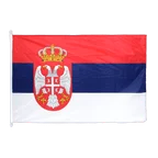 Drapeau Serbie avec blason 100 x 150 cm