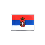 Fanion Serbie avec blason - 10 x 15 cm