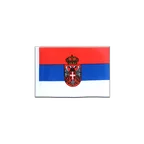 Fanion Serbie avec blason 10 x 15 cm