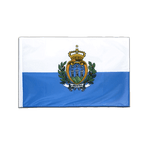 San Marino Hohlsaum Flagge PRO 60 x 90 cm